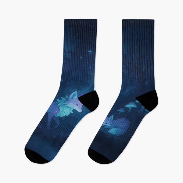 Item preview, Celestial Fox Forest Night, Blue Fantasy Woodland designed and sold by CharmedVille.