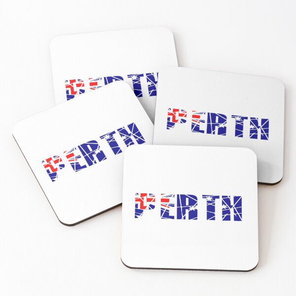 Artikelvorschau, PERTH Australien Typografie | Textdesign mit australischer Flagge im Used-Look entworfen und verkauft von Globalcitytees.