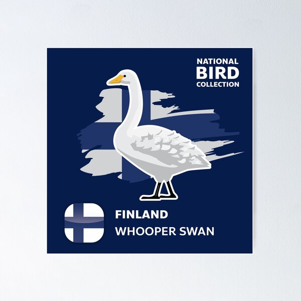 Item preview, National Bird Collection Finland Swan designed and sold by SUPERHERON.