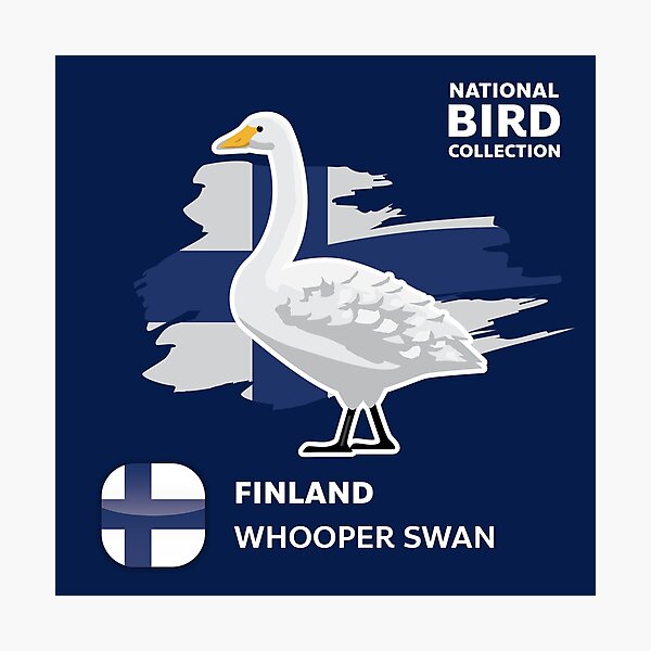 Item preview, National Bird Collection Finland Swan designed and sold by SUPERHERON.