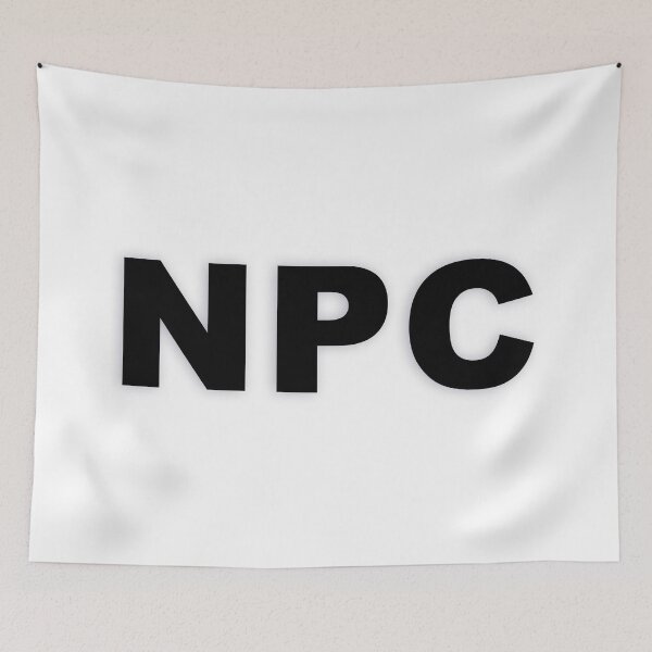 Item preview, NPC — Black Minimal Bold Type Statement designed and sold by WORDPAUSE.