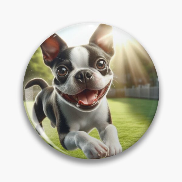 Item preview, cute boston bouncy terrier designed and sold by Dogandesighn.