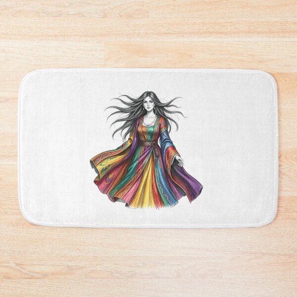 Item preview, A Woman with Flowing Hair and Vibrant Robes designed and sold by Soulstar Designs.