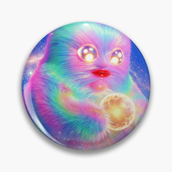 Item preview, Fluffy Cosmic Creature Holding Golden Orb designed and sold by maboroshilab.