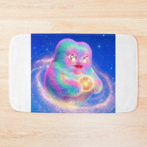 Item preview, Fluffy Cosmic Creature Holding Golden Orb designed and sold by maboroshilab.