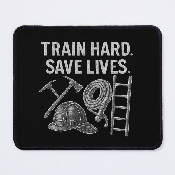 Item preview, Train Hard Save Lives - Firefighter Chalkboard Art designed and sold by MKreative Studio.