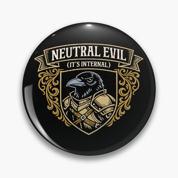 Item preview, Neutral Evil Crow Its Internal Funny RPG Alignment designed and sold by pixeptional.