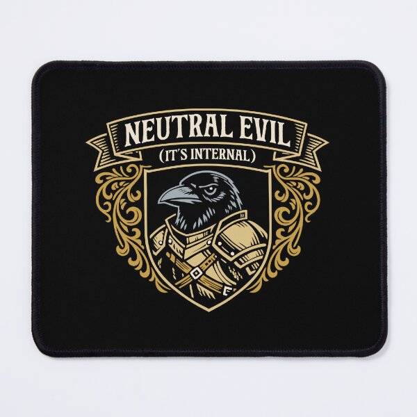Item preview, Neutral Evil Crow Its Internal Funny RPG Alignment designed and sold by pixeptional.
