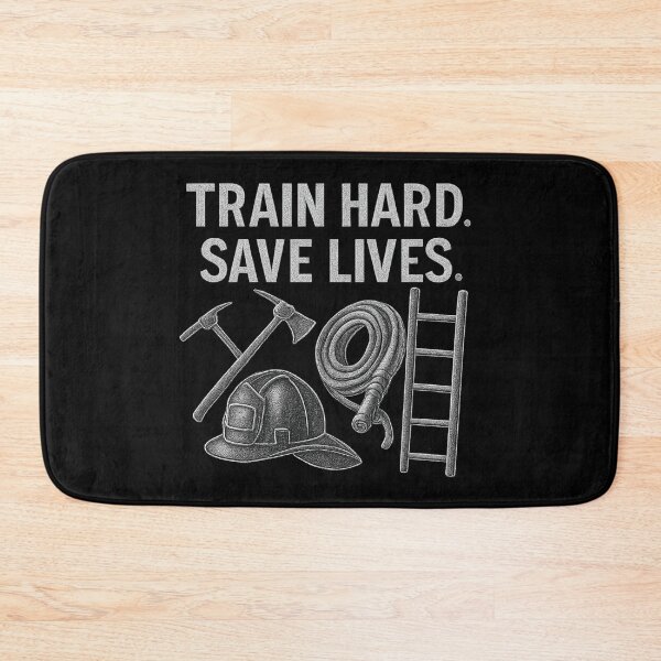 Item preview, Train Hard Save Lives - Firefighter Chalkboard Art designed and sold by MKreative Studio.