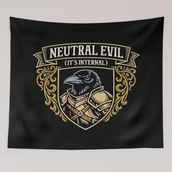 Item preview, Neutral Evil Crow Its Internal Funny RPG Alignment designed and sold by pixeptional.