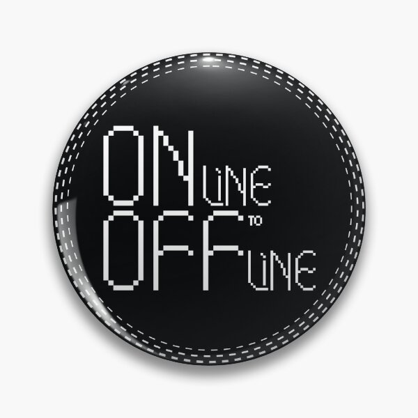 Item preview, Logo button BW designed and sold by OnlineToOffline.