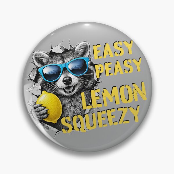 Item preview, Easy Peasy Lemon Squeezy Raccoon Mixed Media designed and sold by CreareAT.