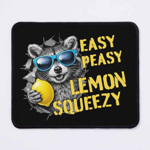 Item preview, Easy Peasy Lemon Squeezy Raccoon Mixed Media designed and sold by CreareAT.