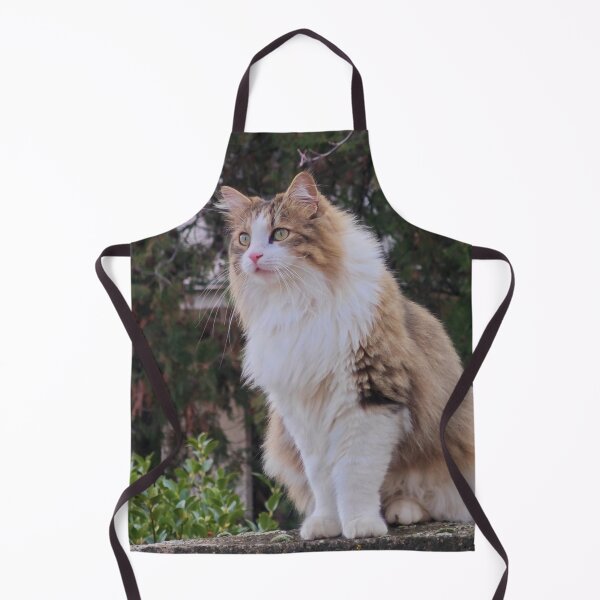 Item preview, Majestic Fluff – Regal Garden Cat designed and sold by MB-CatPrints.