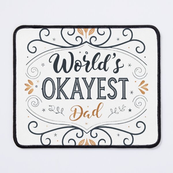 Item preview, World’s Okayest Dad – Decorative Vintage Typography Clipart designed and sold by Erik Visnievskij.