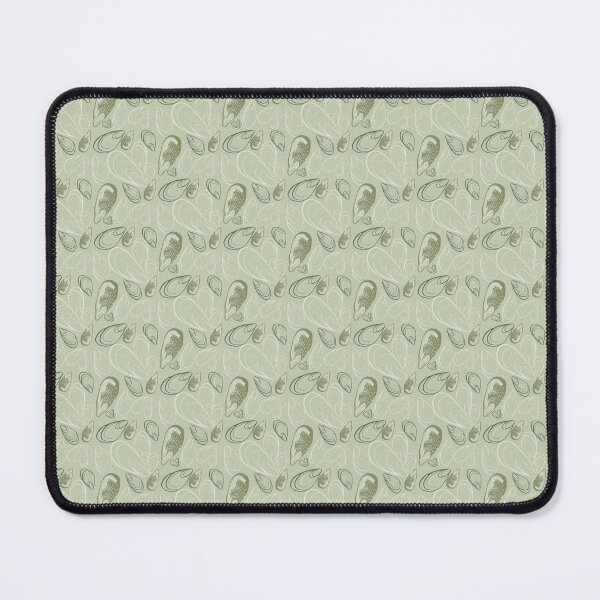 Item preview, Maximalist Mussels in soft sea sage green designed and sold by LisaLeQuelenec.