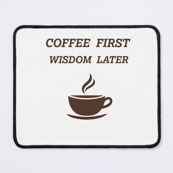 Item preview, Coffee first, wisdom later. A minimalist cozy design for those who cherish quiet moments, gentle rituals, and peaceful starts to the day. designed and sold by ArtFairy38.