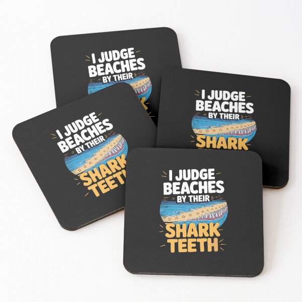 Item preview, I Judge Beaches by Shark Teeth Quote Ocean Fossil Hunter designed and sold by najaks.