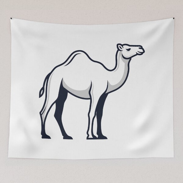 Item preview, Elegant Monochrome Camel Silhouette Illustration designed and sold by Oblique21.