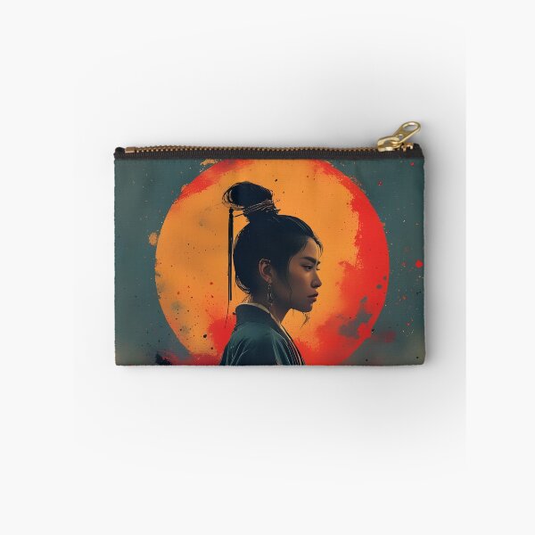 Item preview, Rising Sun Geisha Japanese Ink Silhouette Art designed and sold by Neer arts.