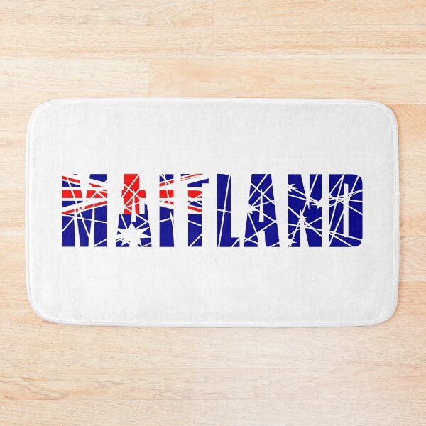 Item preview, MAITLAND Australia Typography | Australian Flag Distressed Text Design designed and sold by Globalcitytees.