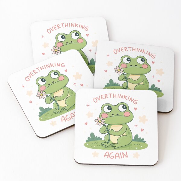 Item preview, Overthinking Again – Relatable Frog Clipart designed and sold by Erik Visnievskij.