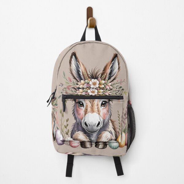 Item preview, Cute Easter Donkey with Pastel Eggs & Floral Crown | Palm Sunday Spring Animal Art designed and sold by Wennebabs.