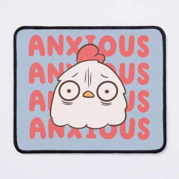 Item preview, anxious chicken designed and sold by kaybowzie.