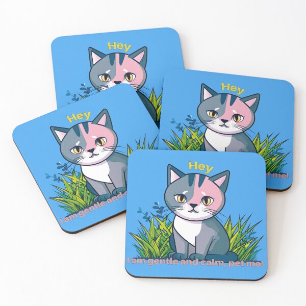 Item preview, Kind and Calm Cat, “Hey _ I am gentle and calm, pet me!”  designed and sold by Alan-David.