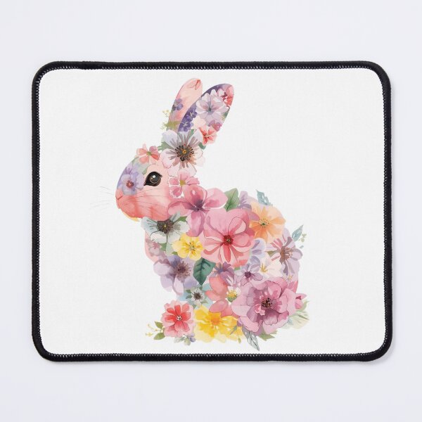 Item preview, A Pretty Rabbit Covered in Pastel Coloured Flowers designed and sold by Soulstar Designs.