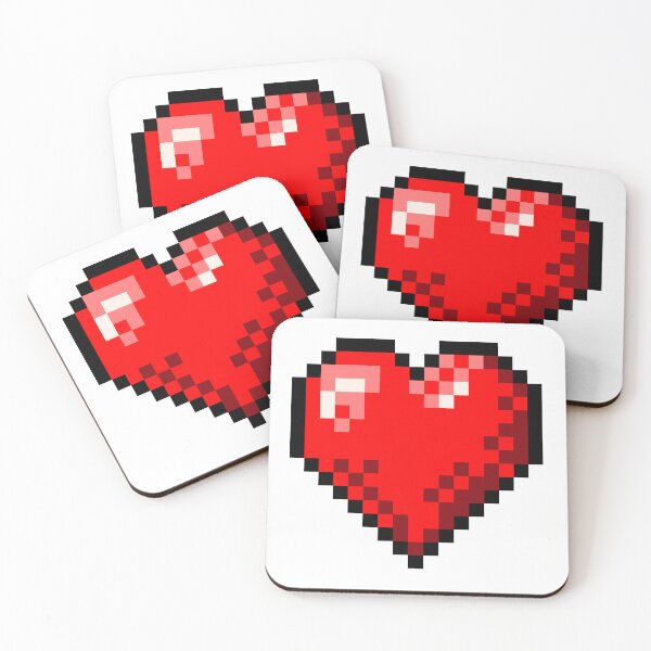 Item preview, Retro Pixel Art Red Heart  designed and sold by OneToTee.