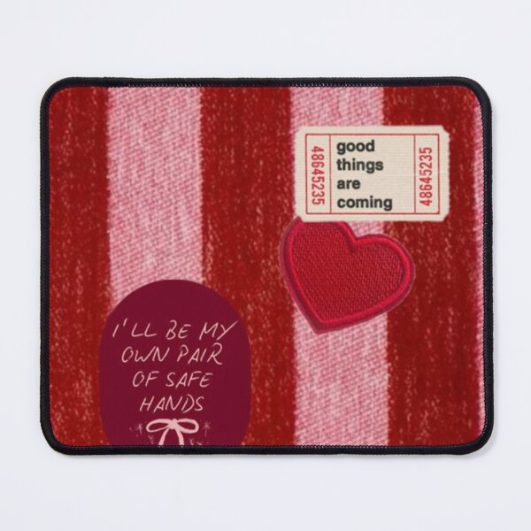 Item preview, I’ll Be My Own Safe Hands Red Aesthetic Quote | Good Things Are Coming Collage Design designed and sold by lilacWhim.