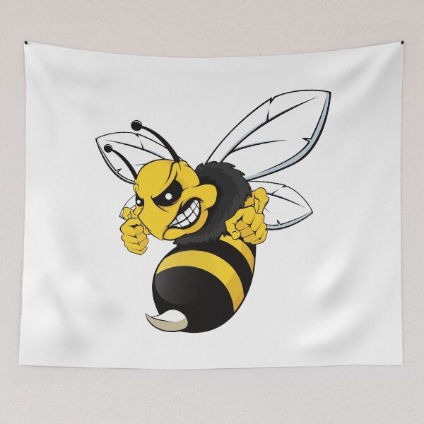 Item preview, Fierce Bee Mascot Vector Illustration designed and sold by Oblique21.