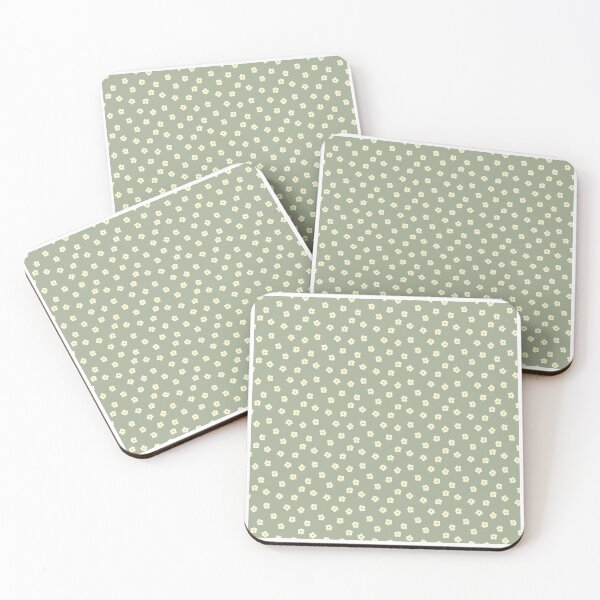 Item preview, Sage Green Minimalist Floral Ditsy Cottagecore Pattern, Cute Flowers designed and sold by CharmedVille.