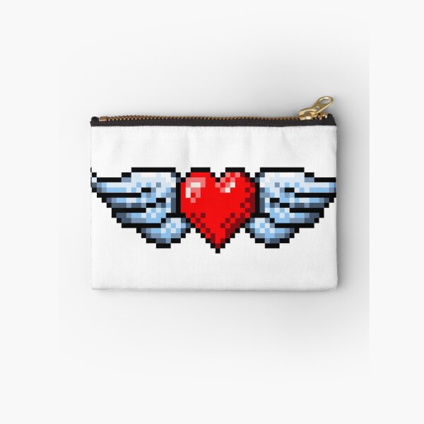 Item preview, Retro Pixel Art Red Winged Heart designed and sold by OneToTee.