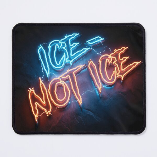 Item preview, Ice - not ice, neon caption, blue, red, orange, black, text designed and sold by wizard-work.