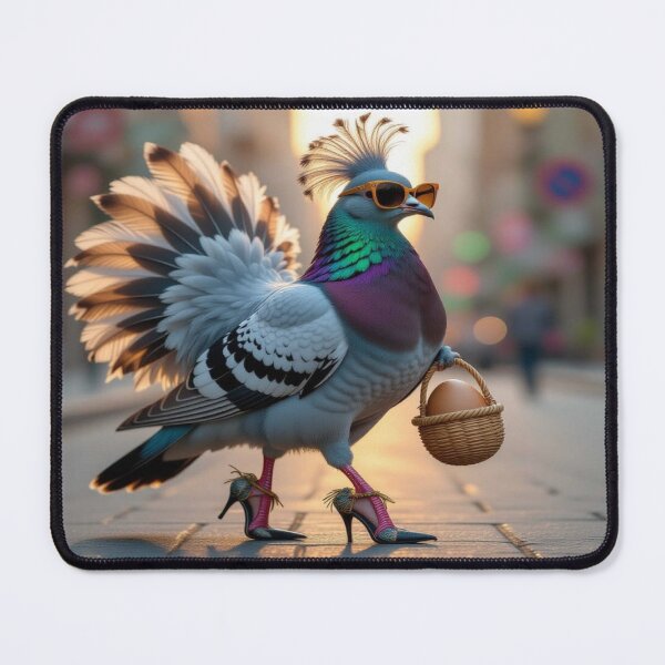 Item preview, DolledUp Pigeon in ostrich disguise – surreal chic & urban fantasy for lovers of visual wit designed and sold by FotoworldEdel.