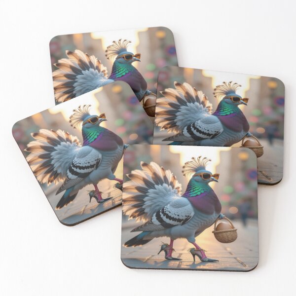 Item preview, DolledUp Pigeon in ostrich disguise – surreal chic & urban fantasy for lovers of visual wit designed and sold by FotoworldEdel.