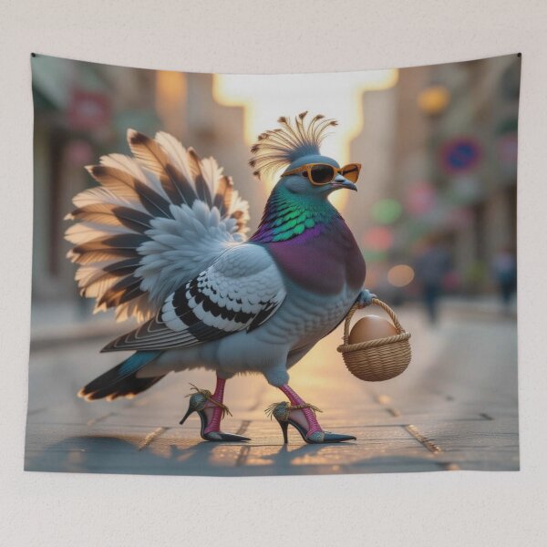 Item preview, DolledUp Pigeon in ostrich disguise – surreal chic & urban fantasy for lovers of visual wit designed and sold by FotoworldEdel.
