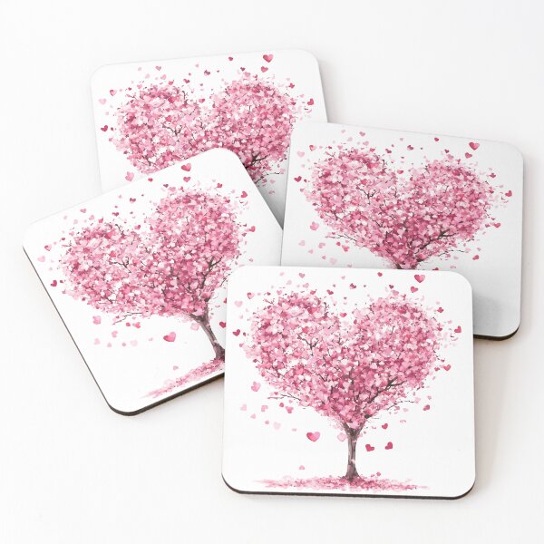 Item preview, Pink Blossom Heart Tree Saint Valentine's Day - Romantic Cherry Blossom Love Art Print designed and sold by DesignArtist.ia.