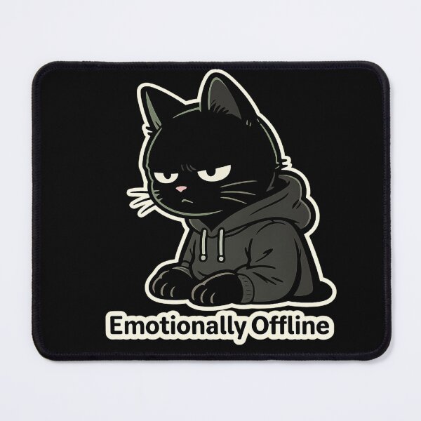 Item preview, Emotionally Offline Introvert Cat designed and sold by Modern Badge.