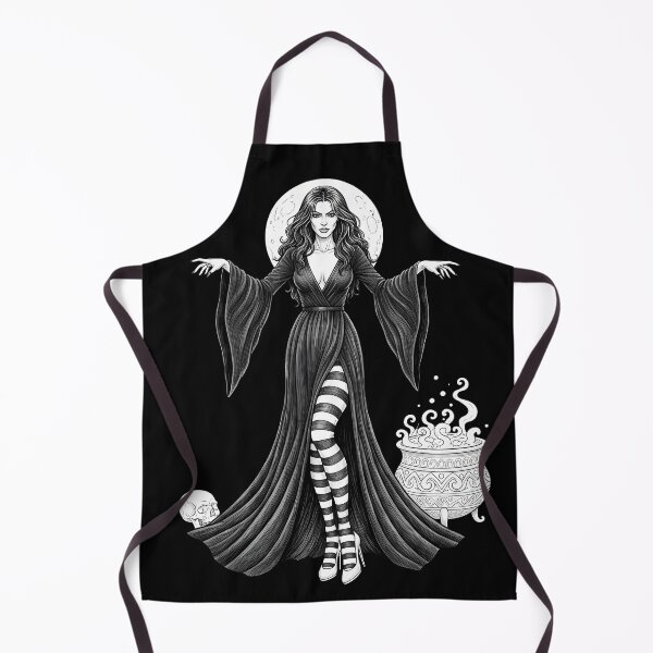 Item preview, Gothic Witch Woman Black Dress Full Moon designed and sold by Shoot-The-Moon.