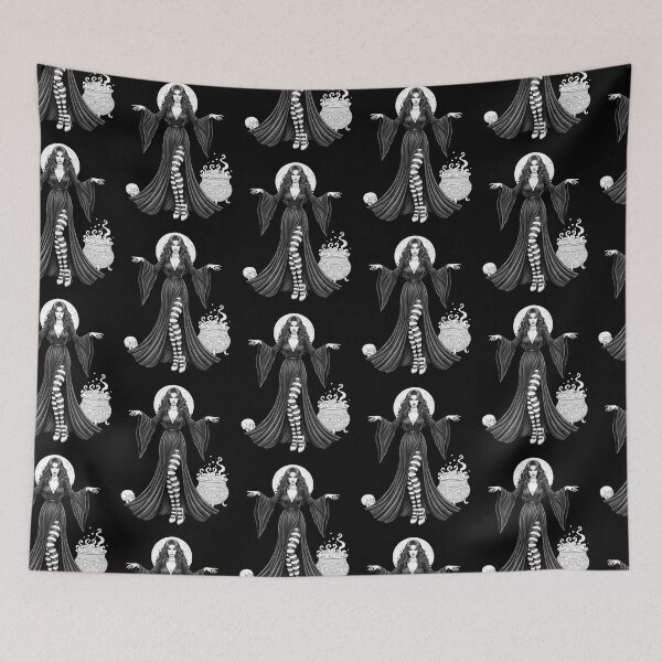 Item preview, Gothic Witch Woman Black Dress Full Moon designed and sold by Shoot-The-Moon.