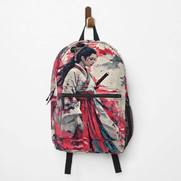 Item preview, White Kimono Samurai Red Splash Japanese Art designed and sold by Neer arts.