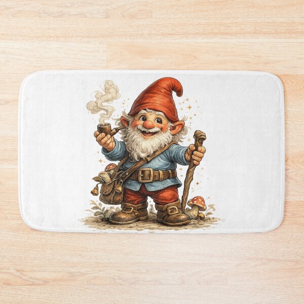Item preview, Cheerful Colorful Gnome with a Red Nose designed and sold by SpicyWind.