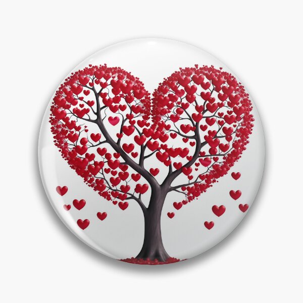 Item preview, Red Heart Blossom Tree Saint Valentine's Day - Romantic Intense Love Tree Art Print designed and sold by DesignArtist.ia.