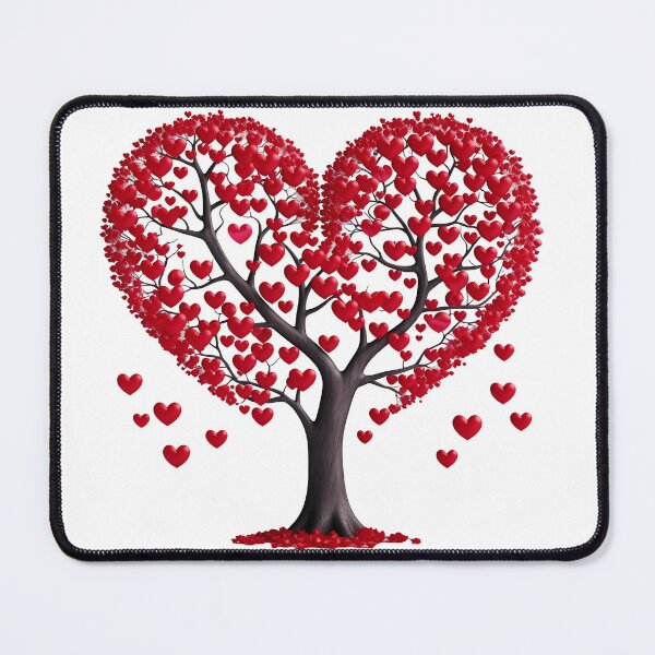 Item preview, Red Heart Blossom Tree Saint Valentine's Day - Romantic Intense Love Tree Art Print designed and sold by DesignArtist.ia.