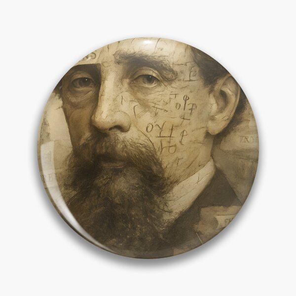 Item preview, Charles Dickens Abstract Collage Art – Victorian Gaslight Glow, London Fog, Newsprint Texture designed and sold by Cosmopolis.