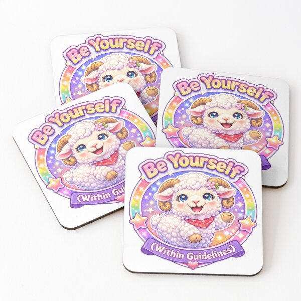 Item preview, Be Yourself (Within Guidelines) — My Little Sheep Sticker Badge designed and sold by Thpoar.