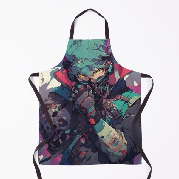 Item preview, Neon Cyberpunk Assassin | Futuristic Masked Warrior Art designed and sold by Dyan4.